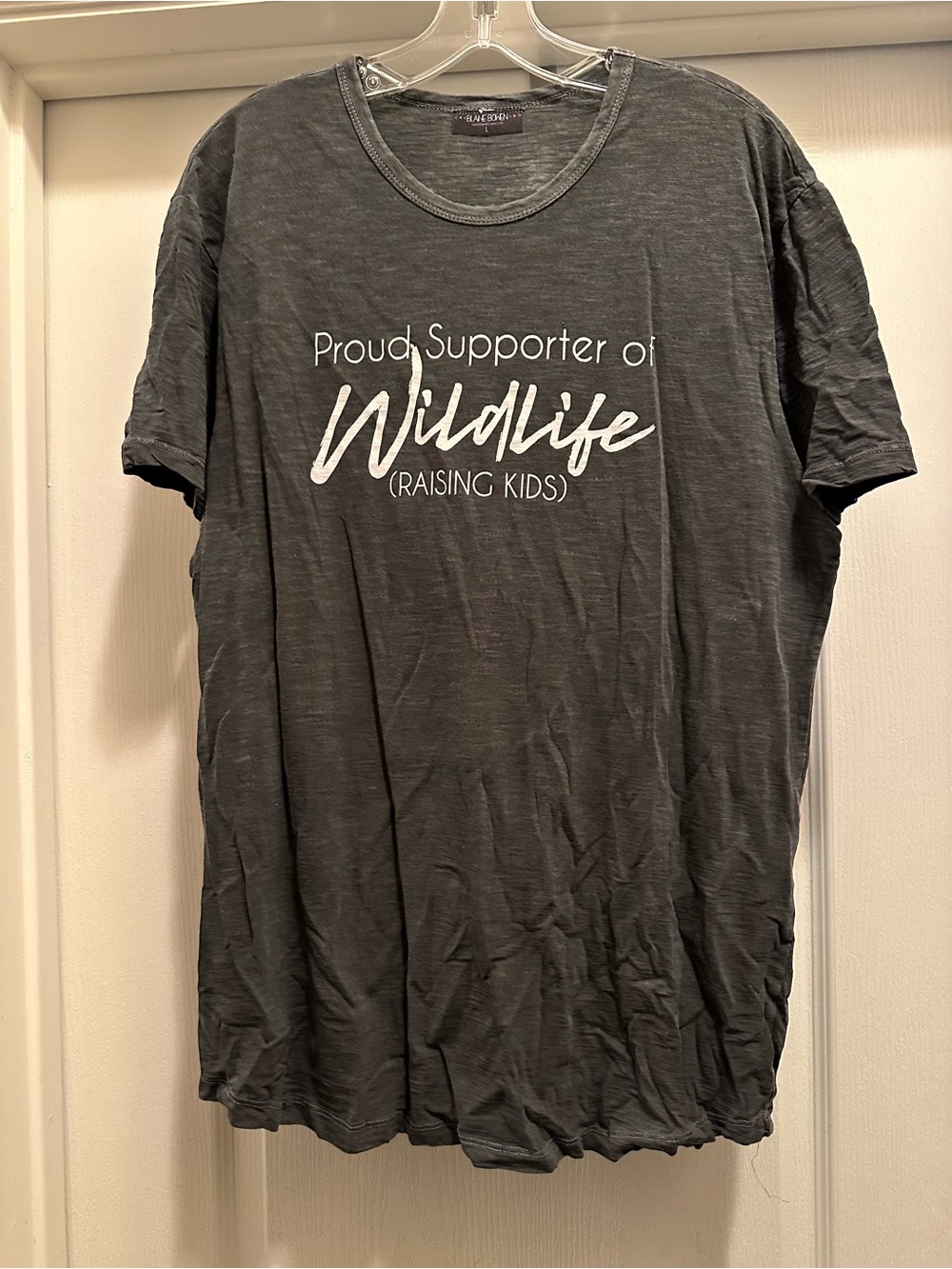 Proud Supporter of Wildlife (Raising Kids) Graphic Tee - Charcoal